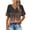 Brown, variant on Lorytime Oversized Shirts for Women Crew Neck Shirt Buttons Short Sleeve Basic Tops Casual Color Block Outfit White 2XL