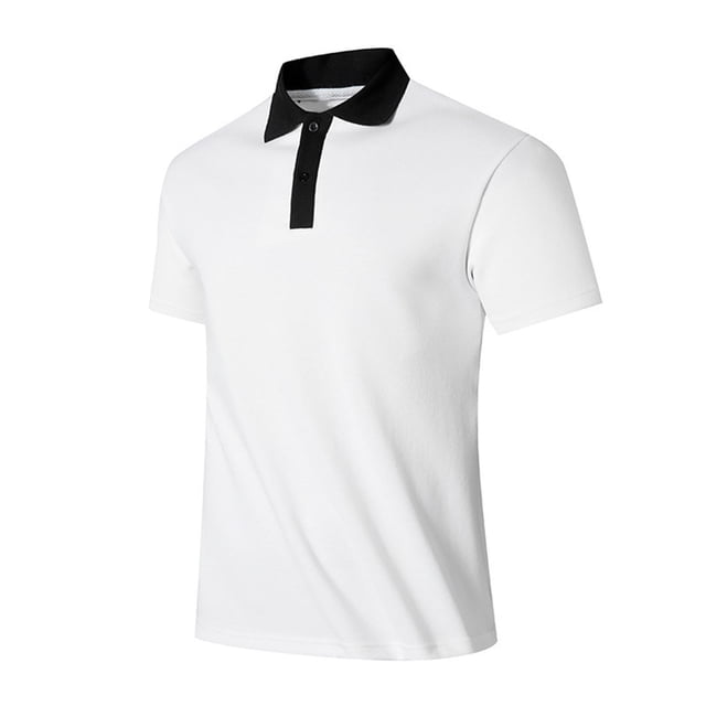 Ohufall Chemises de Golf pour Hommes Col Rabattu Manches Courtes Évacuant l'Humidité Performance Quotidienne Décontractée Élégante Chemises à Col pour Hommes
