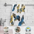 thumbnail image 5 of SKYSONIC 2 Pack Spring Hummingbird Hand Towels, Watercolor Golden Blue Kitchen Towel Ultra Soft and Absorbent,Decorative Fingertip Face Towel for Bathroom Hotel, 28.3"x14.4", 5 of 6