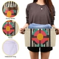 thumbnail image 3 of Yayeee 2 Pack Canvas Storage Basket with Handles for Shelves Fabric Bins Closet Organizer, Geometric Circle, 3 of 8