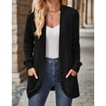 thumbnail image 5 of Lightweight and Cardigan for Women Solid Color Open Front Loose Fit Cardigans Soft Women Coat With Pokets Cogild, 5 of 6