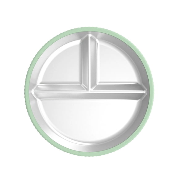 YFGEFTR Stainless Steel Baby Plate and Bowls with Suction, Divided Kids Baby Plate and Toddler Bowl with Removable Silicone Suction, Non-Slip Baby Feeding Set Dishwasher Safe