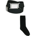thumbnail image 2 of CTM® Kids' Magnetic Buckle Elastic Belt  and Cotton Socks Uniform Set, 2 of 4