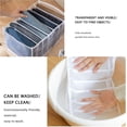 thumbnail image 5 of 2 Pcs Foldable Drawer Clothes Storage Boxes Jeans Storage Organizer, 7 Grids of White for Trousers, Leggings, T-shirt Organization, 5 of 5