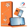 thumbnail image 5 of Leather For Google Pixel 9 / Pixel 9 Pro Case 【RFID Blocking】Ballet Girl Flip Wallet Leather Case With Card Holder Magnetic Closure  Phone Cases Cover,Orange, 5 of 8