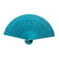 thumbnail image 2 of Hot Sale!Veeogra Desk Accessories,Fans For Line Dancing,Colorful Floral Wooden Hand Fan Candy Colored Folding Fan with Intricate Carved Patterns Vintage Summer Accessory,Living Room Decor,Green, 2 of 9