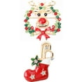 thumbnail image 4 of Worallymy 12 Uds. alfileres navideños de aleación de cristal alfileres de pecho para festivales muñeco de nieve Animal broche de Navidad Worallymy JD735809927, 4 of 7