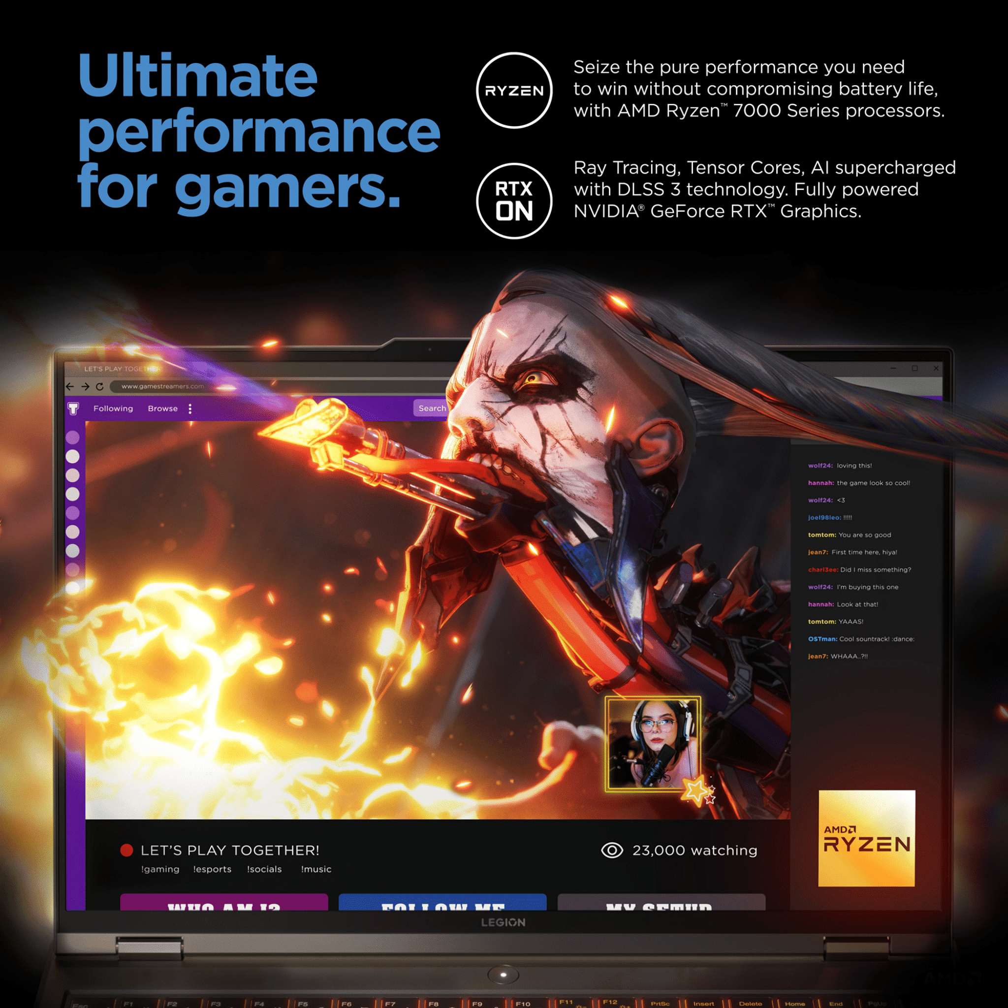 Lenovo Legion Pro 5 16" WQXGA 165Hz IPS, AMD Ryzen 7 7745HX, NVIDIA GeForce RTX4070, 32GB RAM, 1TB SSD, Onyx Grey, Windows 11, 82WM004QUS
