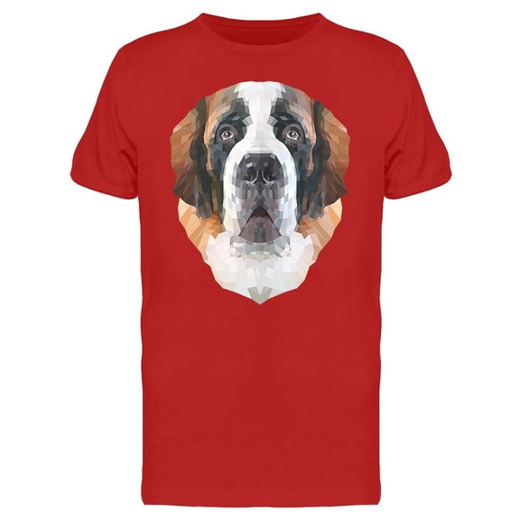 St Bernard Polygon Geometric T-Shirt Men -Image by Shutterstock, Male Medium