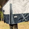 thumbnail image 2 of Jeffers Poplar Head 1200 Denier Turnout Sheet for Horses, 0g Polyfill, 81"- Waterproof Lightweight Horse Blanket, Adjustable Chest Belly Straps, Tail Flap, Stable Blanket - Latte Snaffles & Irons, 2 of 7