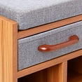 thumbnail image 4 of Household Essentials Banquette de Rangement pour Chaussures avec Coussin et Tiroirs Marron, 4 of 5