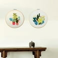 thumbnail image 1 of Plant Pattern Handmade Embroidery DIY Cotton Canvas Cross Stitch Mixed Color Embroidery Kits for Beginners, 1 of 5