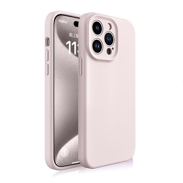 Case for iPhone 14 Pro Max Liquid Silicone Case, Triple-Layers Soft PC Gel Rubber Shockproof Anti-Dust Cover, Upgrade Camera Protection Scratch Resistant Slim Phone Case for iPhone 14 Pro Max, Pink