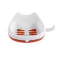 thumbnail image 1 of Soporte de agua de asfalto naranja blanco, caja de jabón de dibujos animados de gato sin perforaciones montada en la pared, 1 of 5