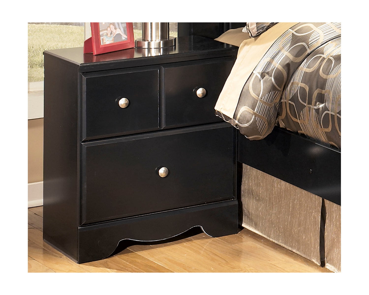 Signature Design By Ashley Shay Almost Black Nightstand Walmart