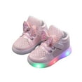 thumbnail image 2 of hengsof Toddler Glitter Shoes Girl's Flashing Sneakers with Cute Bowknot, 2 of 8