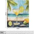 thumbnail image 2 of Blanket A Margarita Drink on The Beach with Palm Trees Soft Throw Blanket Independence Memorial Day Throw Blankets Flannel Blanket for Couch Sofa Bed for Adults Kids Boys Teens Gift for Adults 40"x50", 2 of 5