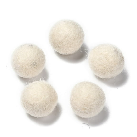 50pcs Wool Felt Balls White 18~22mm