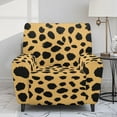 thumbnail image 2 of Psesaysky Yellow Cheetah Print Recliner Chair Covers Lazy Boy Recliner Covers with Pockets Stretch Couch Cover Slipcovers 4-Piece Furniture Protector for Dogs Cats, 2 of 7