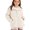 Beige, variant on Cozy Fuzzy Jacket for Girls Lapel Zip Up Winter Warm Outerwear with Pockets Teen Outdoor Windproof Fleece Coat