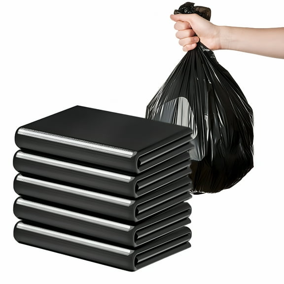 CCOCC 65 Gallon Trash Bags for Toter,(Value-Pack 50 Bags w/Ties) Large Trash Bags 64 Gallon Heavy Duty