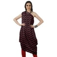 thumbnail image 2 of Moomaya Robe Kurti Sans Manches à une Épaule Imprimée pour Femmes, Vêtement de Créateur Boho pour Fête, 2 of 7