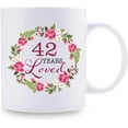 thumbnail image 2 of 42nd Birthday Gifts for Women - 42 Years Loved with A Garland Birthday Mug - 42 Year Old Present Ideas for Mom, Daughter, Sister, Wife, Friend, Cousin, Aunt, Coworker - 11 oz Coffee Mug, 2 of 6