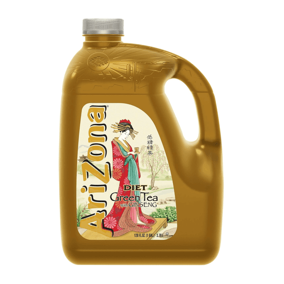 (24 Bottles) Arizona Zero Calorie Green Tea, 128.0 FL OZ