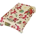 thumbnail image 5 of Dreamtimes Santa Claus Tablecloth, Waterproof Washable Polyester Square Table Cover, Durable Tablecloth for Kitchen Dining Table Party Decor,54"X 54", 5 of 7