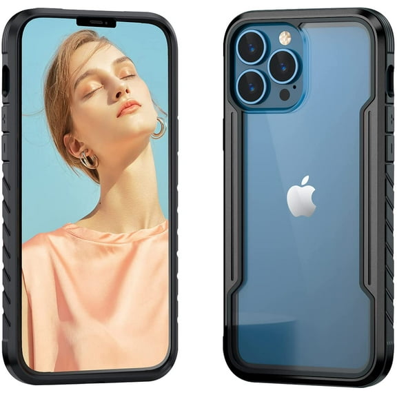 Compatible with iPhone 13 Pro Case, 2 in 1 Heavy Duty [Military Grade] Shockproof Drop Protection Case Compatible with iPhone 13 Pro 6.1 inch,Black