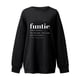 thumbnail image 3 of Honeeladyy Rebajas de verano Tops divertidos para mujer La tía divertida como mamá Camisa con estampado de letras divertidas Tops holgados casuales cómodos Blusa de manga larga con actitud Bla, 3 of 4