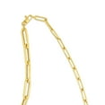 thumbnail image 4 of JewelStop 14K Polished Finish Yellow Gold Mixed Gauge Elongated Paperclip Link Necklace with Lobster Clasp - 18", 4 of 5