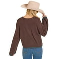 thumbnail image 2 of Rock and Roll Denim Womens Rock n Roll   Howdy Sweater M Chocolate, 2 of 3