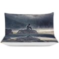 thumbnail image 3 of HAHDAXIA Thinking in The Fog Bedding Solid Comforter Set for All Seasons 3 Pieces(1 Comforter+2 Pillowcases) Soft Microfiber Bedding Set Full(79"x90"), 3 of 7
