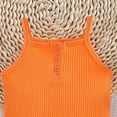 thumbnail image 4 of LEKWK Baby Infant Ribbed Outfit Set Sleeveless Button Tank Top Bloomer Shorts Solid Color Soft Stretchy Cotton Summer Casual Playwear, 4 of 5