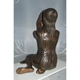 thumbnail image 6 of Nifao Girl Playing With Her Little Dog Bronze Statue – Home Decor Sculpture, 22"L x 22"W x 30"H, 6 of 9