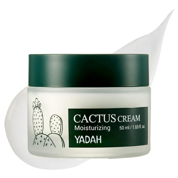 Crema Hidratante YADAH Cactus 1.69 Onzas Líquidas para Piel Seca Sensible