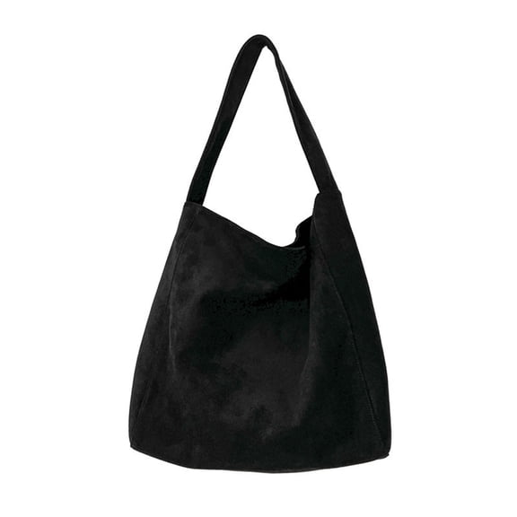 AUDeals Women Large Suede Tote Bag, Big Capacity Slouchy Shoulder Bag, Suede Purse Satchel Work Handbag, Winter Crescent Bag for Travel Daily Use