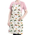 thumbnail image 5 of Cartoon Tractors Pumpkins White Pattern Apron-Garden Aprons for Women with Pockets-Cotton Linen Waterproof Kitchen Cooking Gardening Aprons Adjustable for Kitchen,Cooking,BBQ and Salon 33x27 Inch, 5 of 7