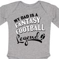 thumbnail image 4 of Inktastic My Dad is a Fantasy Football Legend Boys or Girls Long Sleeve Baby Bodysuit, 4 of 5