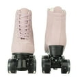 thumbnail image 3 of Roller Skates, High-Top Double Row Quad Lighting Skates for Adult, Women's 9 & Men's 7.8, Water Pink Fur, 3 of 8
