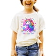 thumbnail image 2 of 5th Birthday Unicorn Shirt for Girls Rainbow Horse Party Theme Five Year Old Graphic Tee Natural Shirt 4T, 2 of 5