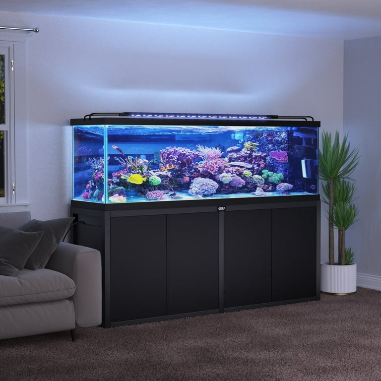 GDLF 125 150 Gallon Fish Tank Stand Heavy Duty Metal Aquarium Stand with Power Outlet Stand Only