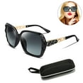 thumbnail image 1 of 1 pcs Polarized Square Sunglasses Sparkling Composite Shiny Frame And Square Glasses Case, 1 of 5