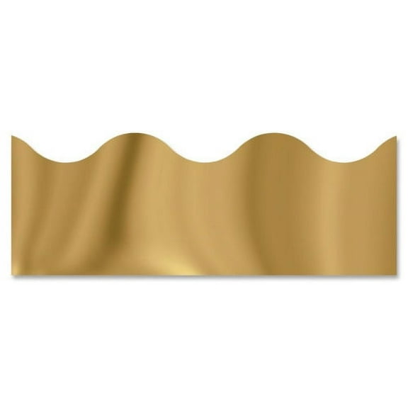 Trend solid-colored Terrific Trimmers Reusable, Precut - 0.01" Height x 2.25" Width x 390" Length - Gold - 12 / Pack