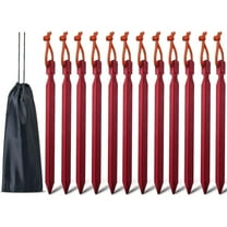 12 Pack Tent Stakes, 7075 Ground Metal Camping Aluminum Tent Pegs, Lightweight Tent Stakes Heavy Duty Spikes Camping Accessories