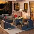 thumbnail image 2 of Sunmthink 8 Pieces Steel Worry-Free Purchase Outdoor Conversation Sets, Gray, 2 of 7