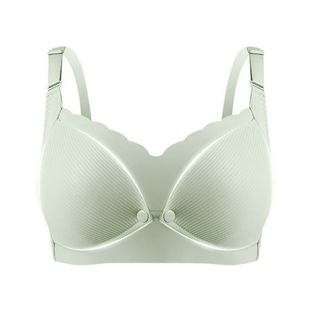 Fesfesfes Bras for Women Wireless Ladies Comfortable Breathable Front Buckle Breastfeeding Bra Ladies Underwear Bralette