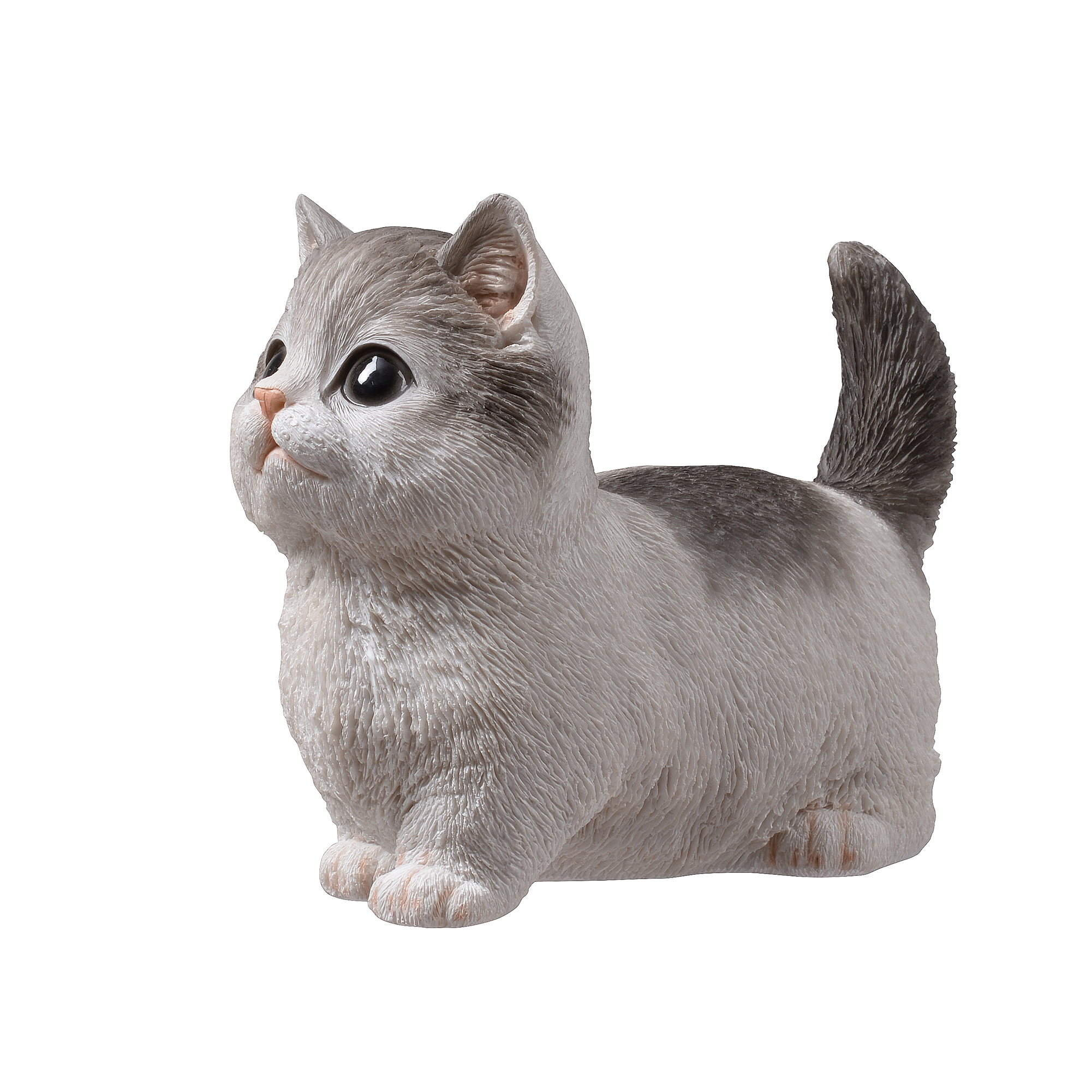 Sitting Cat Kitten Statue-Gray