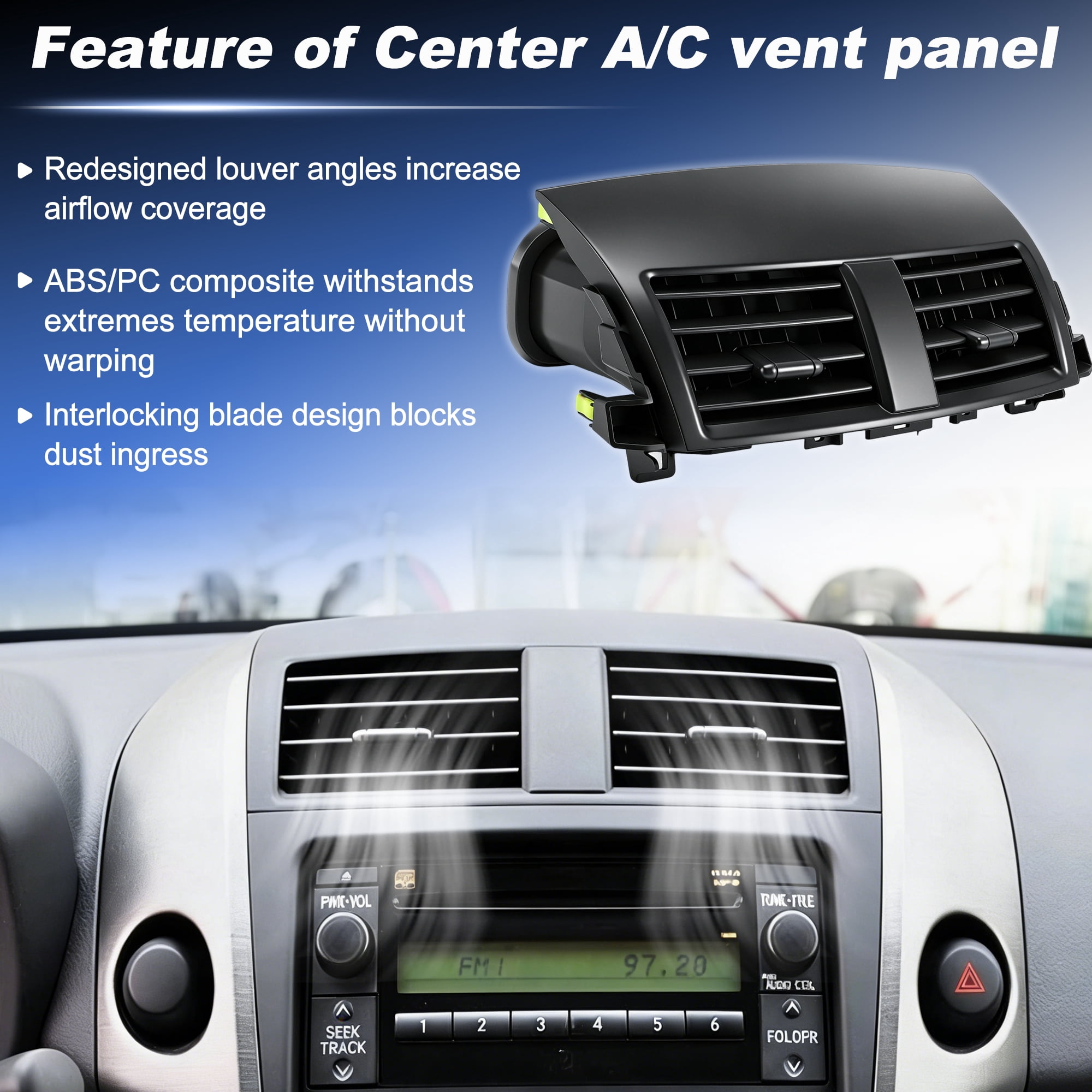 Unique Bargains Dashboard Trim Kit for Toyota RAV4 2006-2012 No.55670-42060-B0